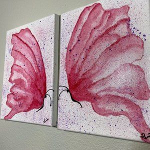 Handmade Butterflies Acrylic Painting